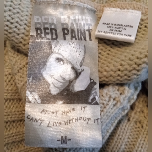 Beige V-neck Sweater Dress Size M - Picture 7 of 8